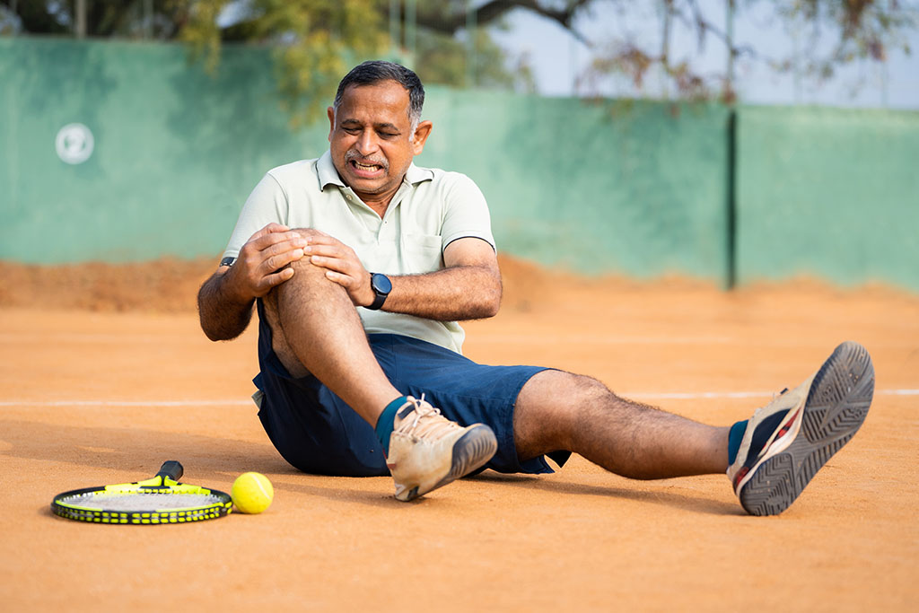 Indian Man Fallen Playing Tennis and Needs an Orthopedic MRI